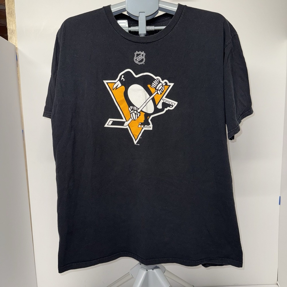 Adidas Evgeni Malkin #71 Pittsburgh Penguins Men's XL Black T-Shirt NHL